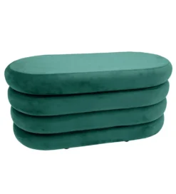 Pufa VOGUE 85 cm z schowkiem welwet zielony*Invicta Interior Outlet