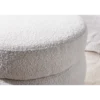 Pufa VOQUE 50 cm z pojemnikiem Bouclé kremowo biała*Invicta Interior