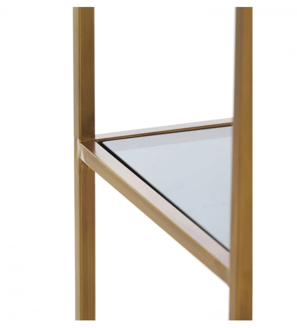 Regał AINO 214 cm ciemne szkło antyczny brąz*L&L Best
