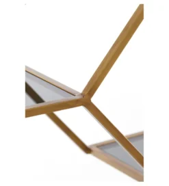 Regał AINO 214 cm ciemne szkło antyczny brąz*L&L Best