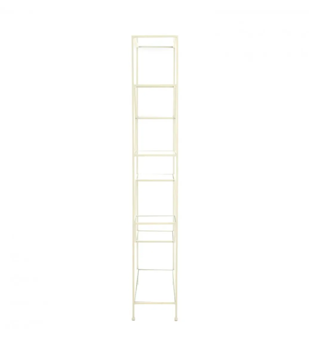 Regał AINO 214 cm szklany kremowy*L&L