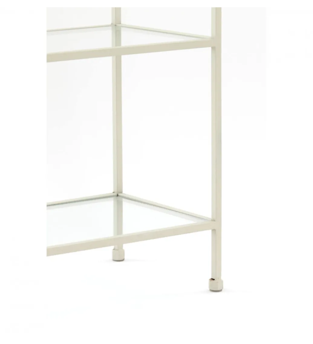 Regał AINO 214 cm szklany kremowy*L&L