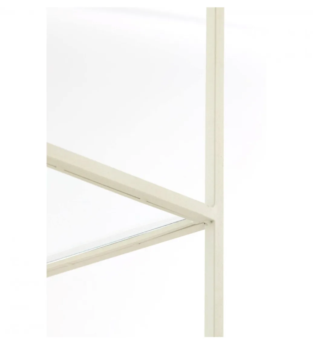 Regał AINO 214 cm szklany kremowy*L&L