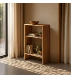 Regał BELLAMONTE 86 cm drewno teak naturalny*Zona-Design Best