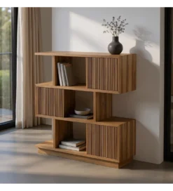 Regał BELLAMONTE 116 cm drewno teak naturalny*Zona-Design Discount