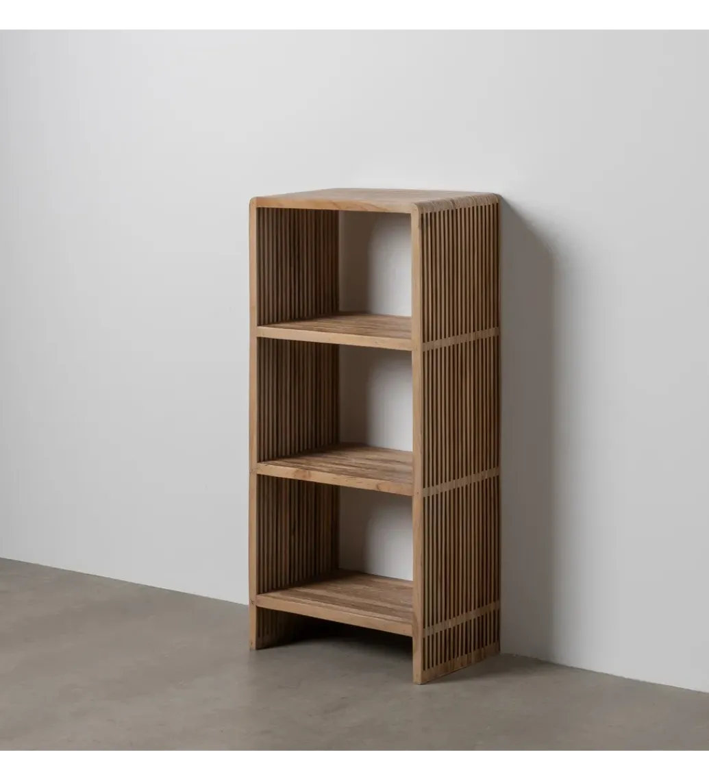 Regał BELLAMONTE 116 cm naturalny drewno teak*Zona-Design Clearance