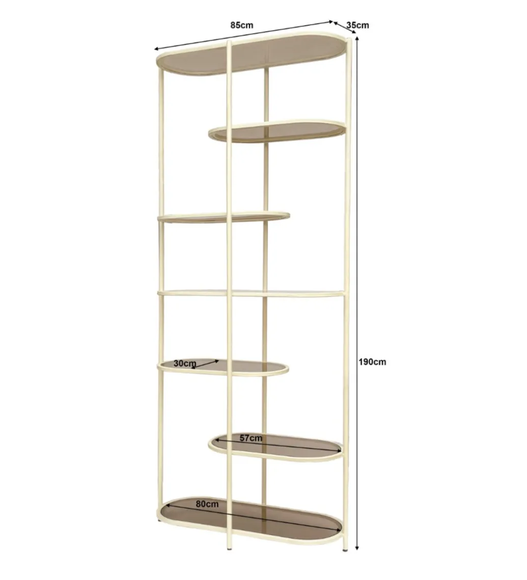 Regał BRIX JILL 190 cm biały*LF-Design