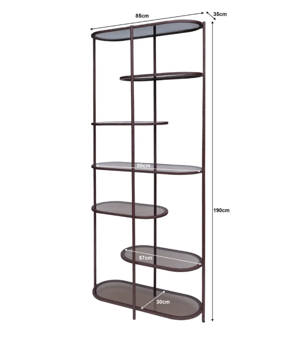 Regał BRIX JILL 190 cm bordowy*LF-Design Online