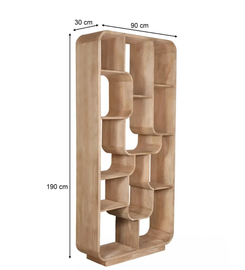 Regał BRIX LOGAN 190 cm drewno mango naturalny*LF-Design Discount
