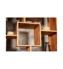 Regał Cube 88 cm drewno akacja honey*Invicta Interior - przedsprzedaż New