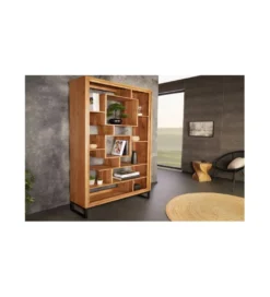 Regał Cube 88 cm drewno akacja honey*Invicta Interior - przedsprzedaż New