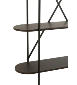 Regał DOMERESU 120 cm ciemny brązowy*J-Line Clearance