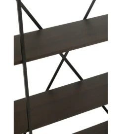 Regał DOMERESU 120 cm ciemny brązowy*J-Line Clearance