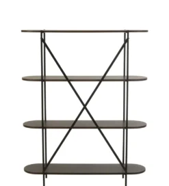 Regał DOMERESU 120 cm ciemny brązowy*J-Line Clearance