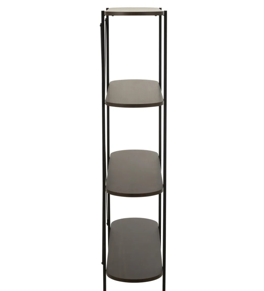 Regał DOMERESU 120 cm ciemny brązowy*J-Line Clearance