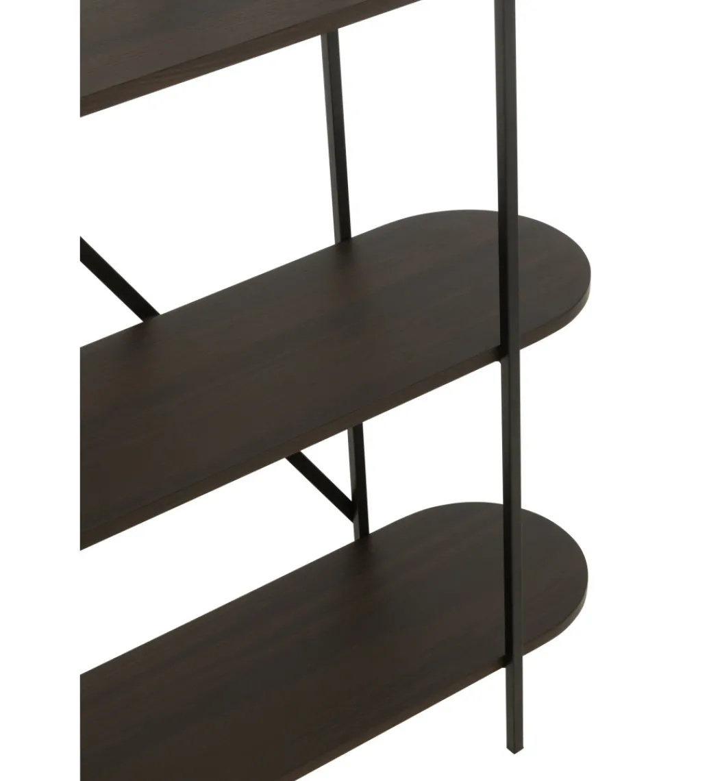 Regał DOMERESU 120 cm ciemny brązowy*J-Line Clearance