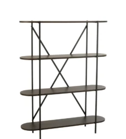 Regał DOMERESU 120 cm ciemny brązowy*J-Line Clearance