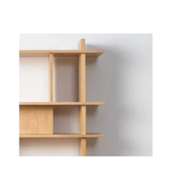 Regał ESTANTERIA 203 cm drewno kauczuk naturalny*Zona-Design Outlet