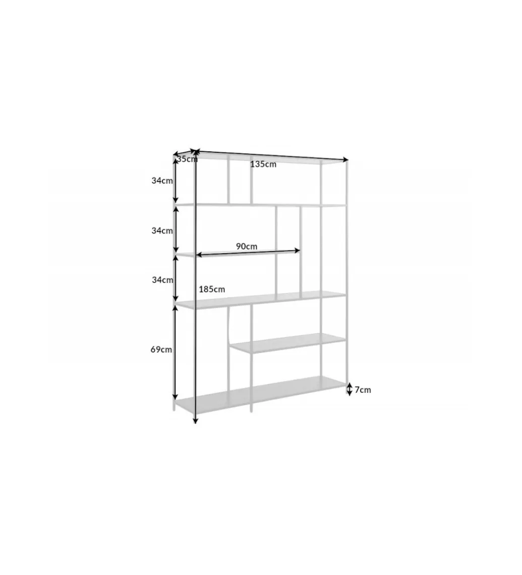 Regał FONTERA 135 cm w optyce marmuru*Invicta Interior Discount