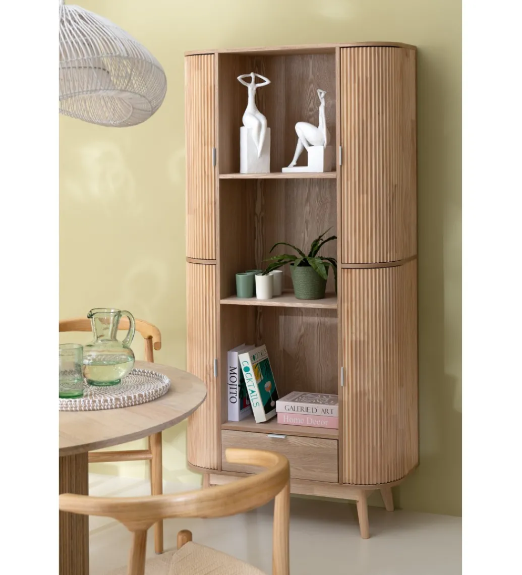 Regał GEZA 88 cm naturalny drewno sosna*J-Line Hot