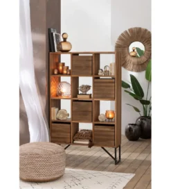 Regał GRACKY drewno teak naturalny*J-Line Clearance