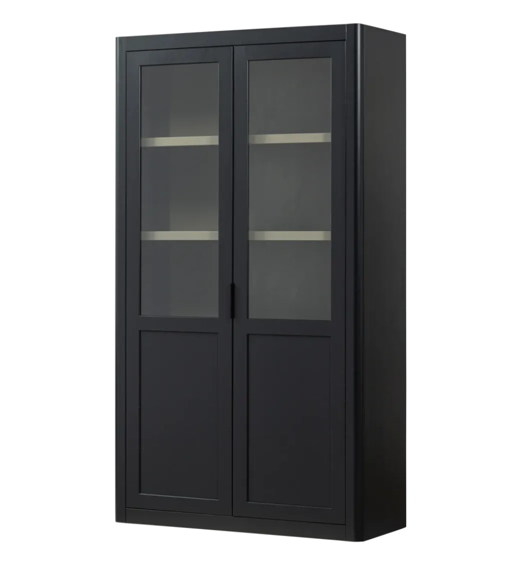 Regał GUNNAR 217 cm drewno sosny czarny mat*WOOOD Sale