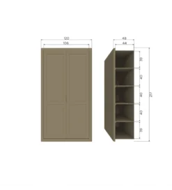 Regał GUNNAR 217 x 120 cm czarny mat*WOOOD Sale