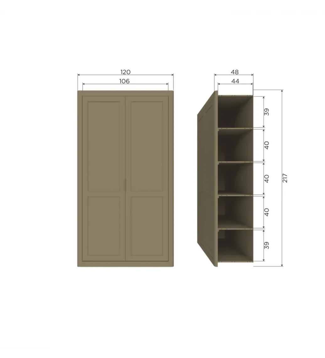 Regał GUNNAR 217 x 120 cm czarny mat*WOOOD Sale