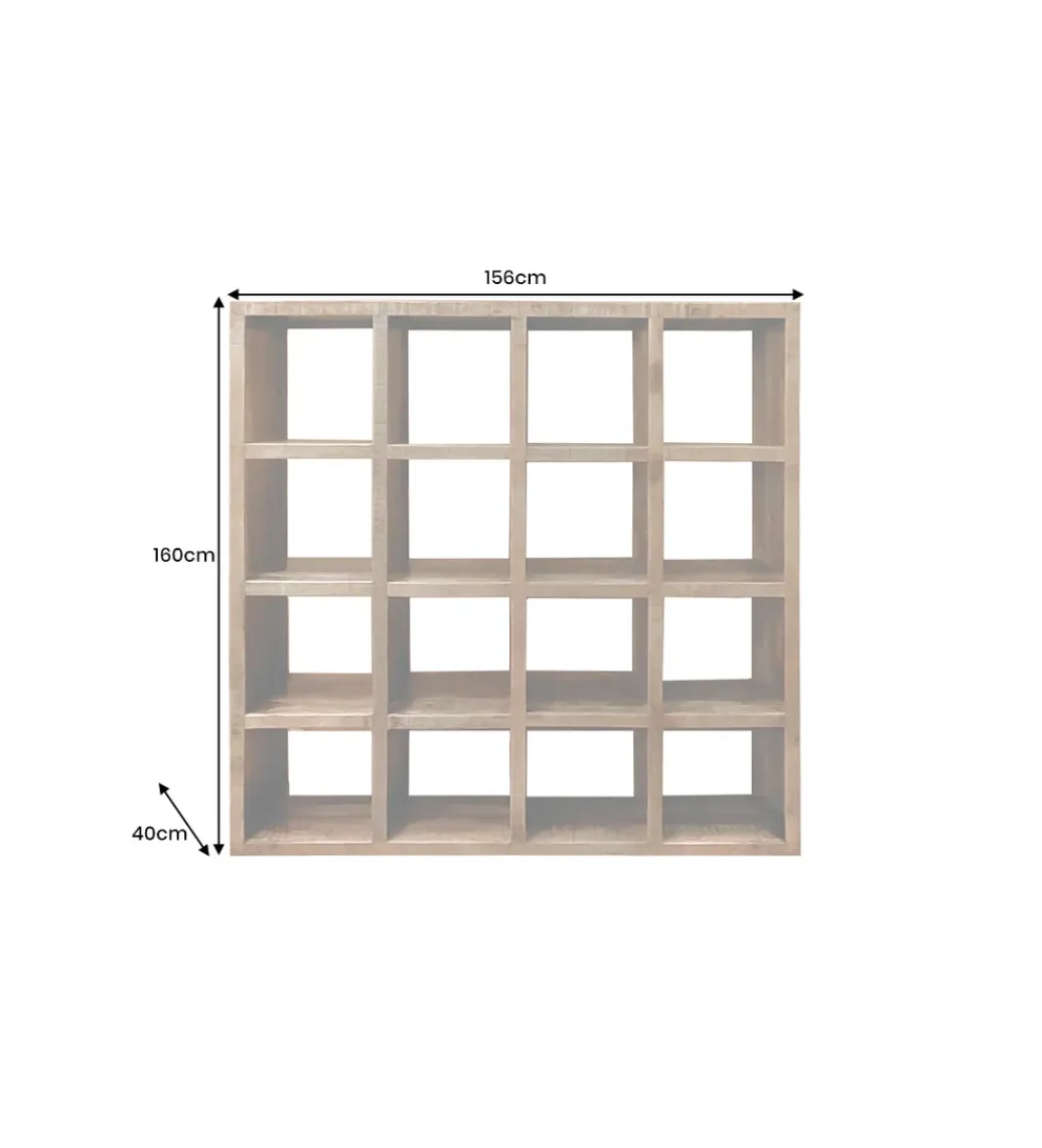 Regał IRON CRAFT 160 x 156 cm drewno mango naturalny*Invicta Interior - przedsprzedaż New
