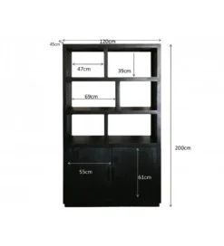 Regał JAXI 120 cm czarny*LF-Design Online