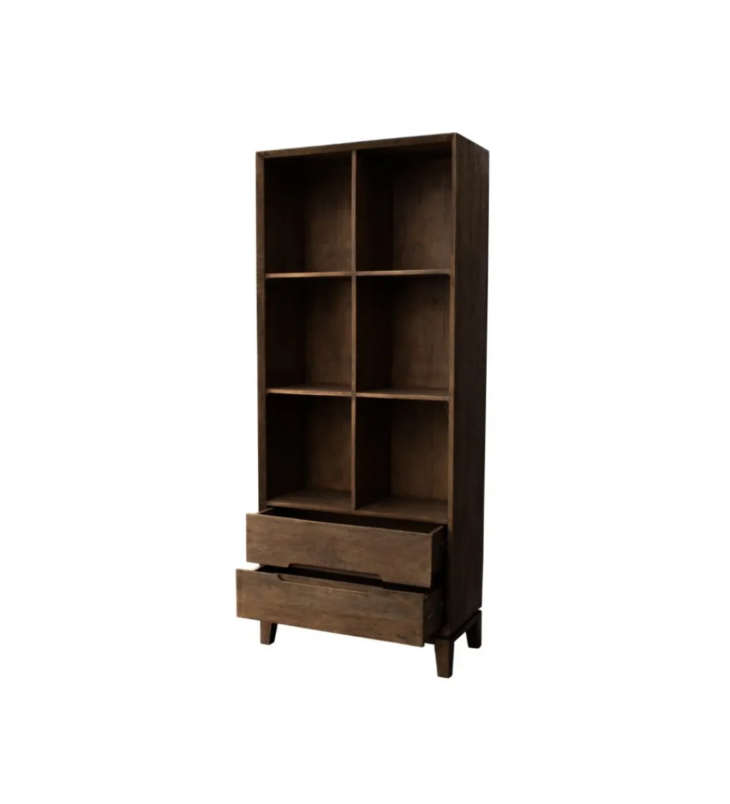 Regał KORTE 200 cm drewno mango brązowy*LF-Design Best