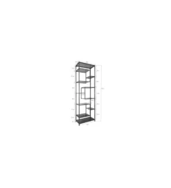 Regał Loft 195 cm czarny*KARE Online