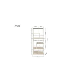 Regał LOFTIE 77 x 185 cm beżowy*KARE Outlet