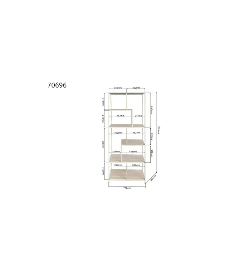 Regał LOFTIE 77 x 185 cm beżowy*KARE Outlet