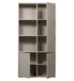 Regał MEGGY 108 cm drewno sosny szary prawostronny*WOOOD