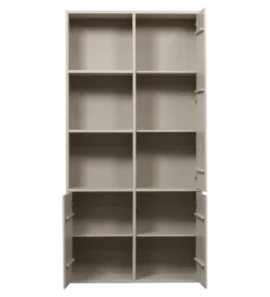 Regał MEGGY 108 cm drewno sosny szary prawostronny*WOOOD