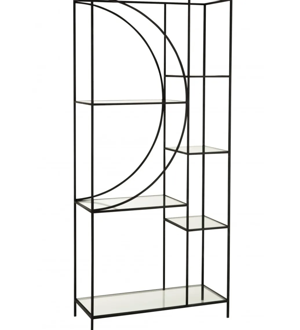 Regał metalowy Circle 180 cm czarny*J-Line Sale
