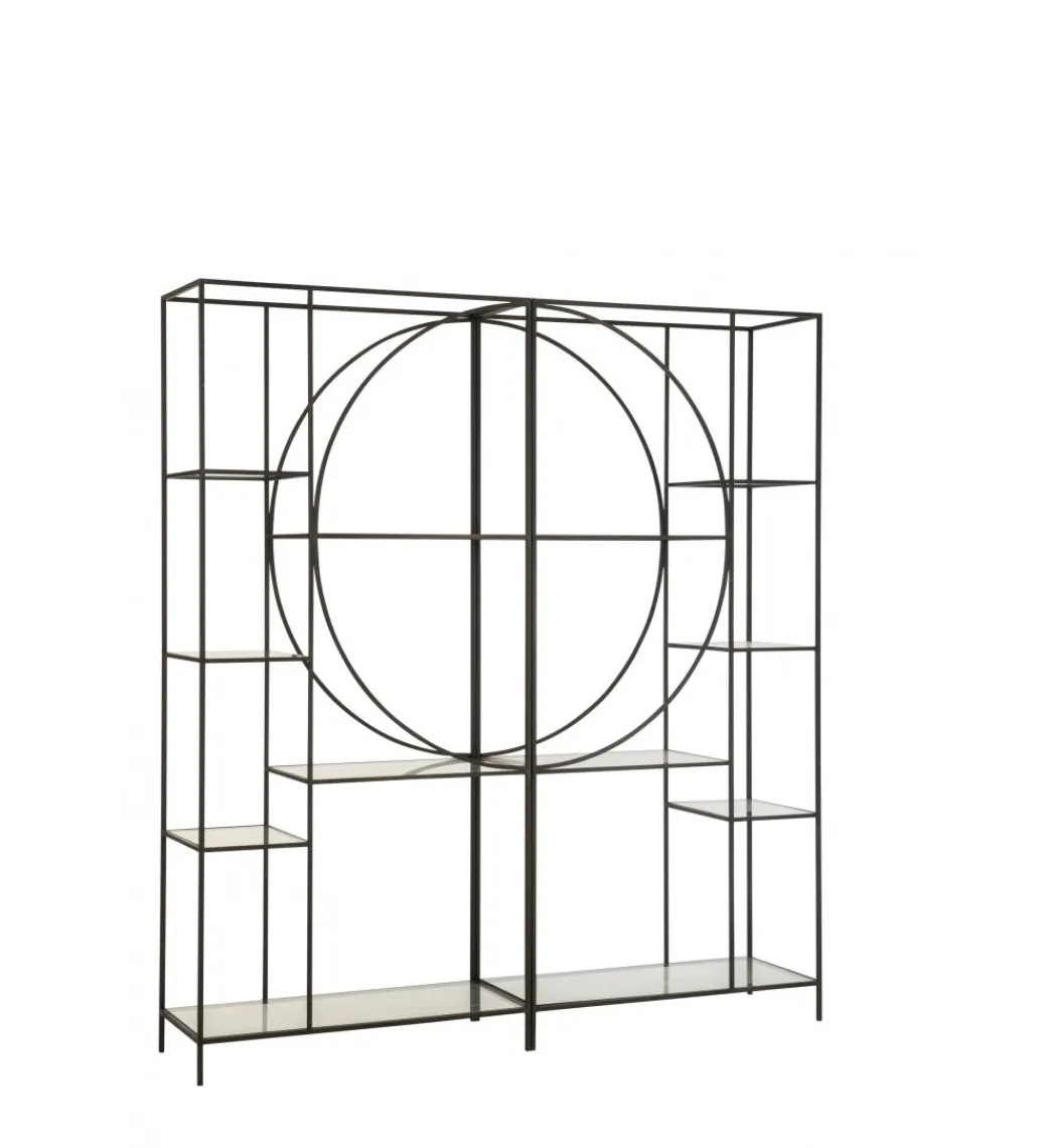 Regał metalowy Circle 180 cm czarny*J-Line Sale