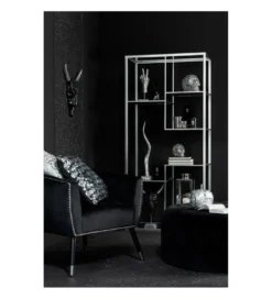 Regał Metalowy RACK srebrny*J-Line Outlet