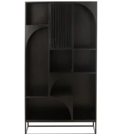 Regał MODE 168 cm drewno mango czarny*J-Line Discount