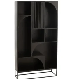 Regał MODE 168 cm drewno mango czarny*J-Line Discount