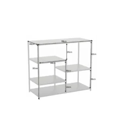 Regał OLIMPIA 90 cm czarny*Invicta Interior Sale