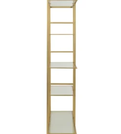 Regał RACKYN 180 cm złoty szklany*J-Line Clearance