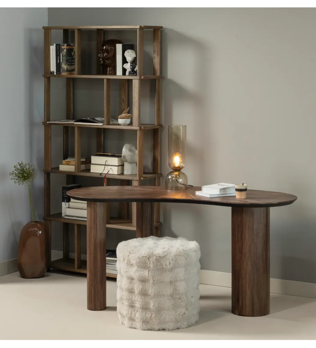 Regał RISS 186 x 90 cm drewno dębowe naturalny*WOOOD Clearance