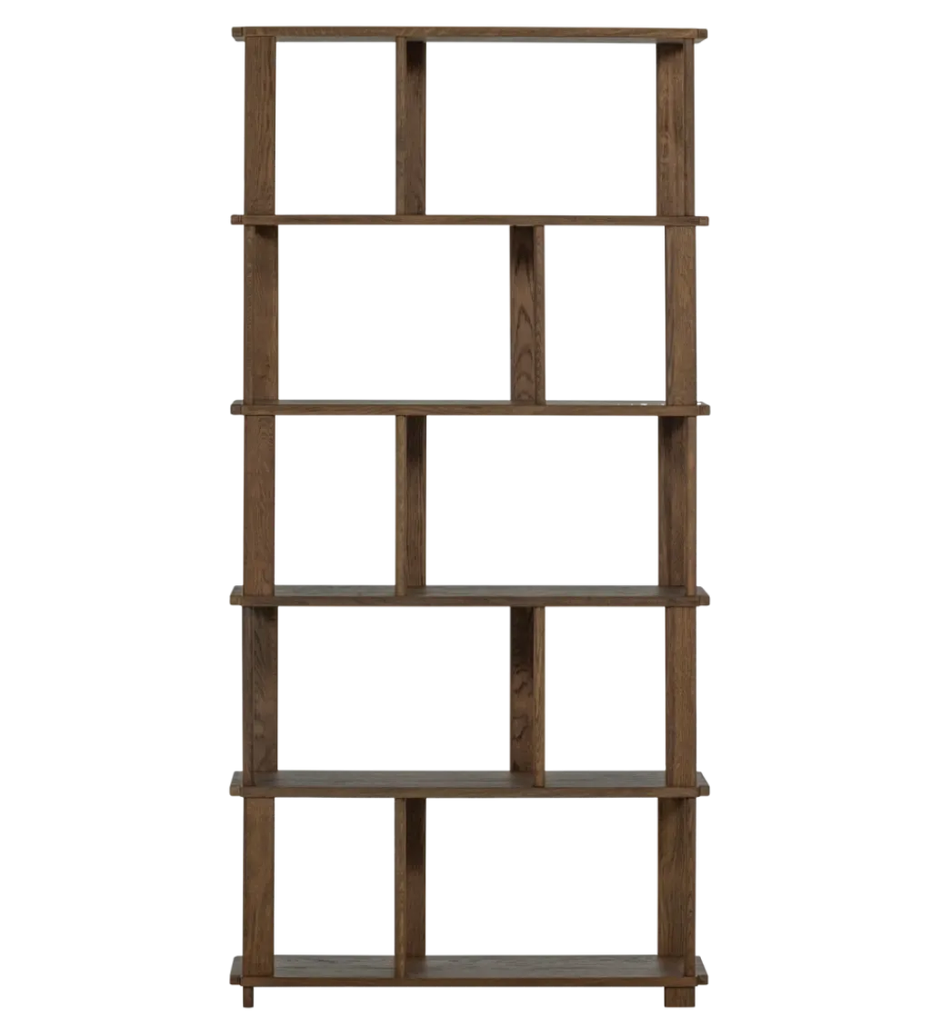 Regał RISS 186 x 90 cm drewno dębowe naturalny*WOOOD Clearance