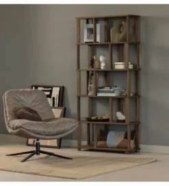 Regał RISS 186 x 90 cm drewno dębowe naturalny*WOOOD Clearance