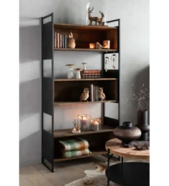 Regał Rustic 100 cm drewno*J-Line Outlet
