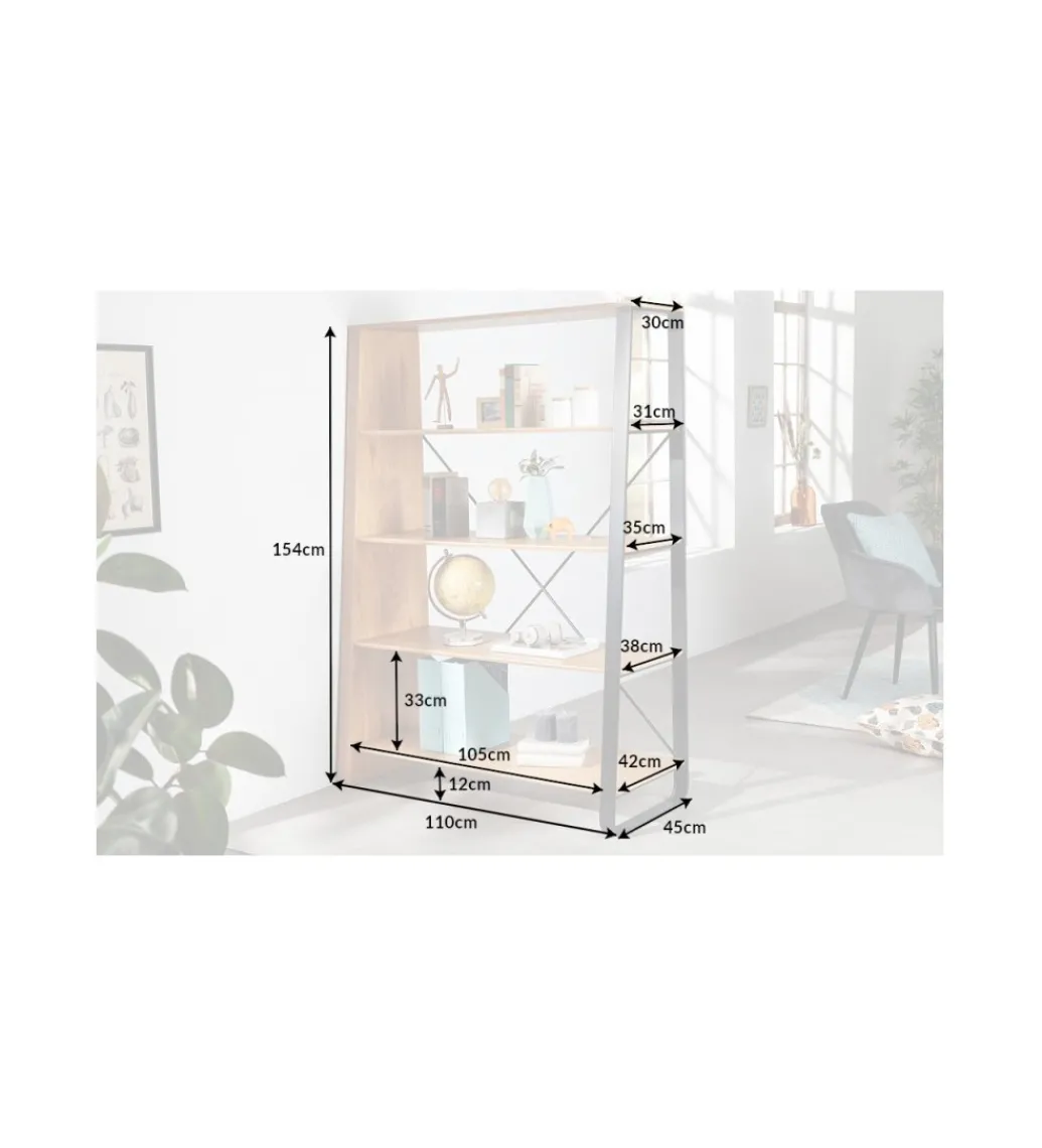 Regał Sali 155 cm w kolorze dębowym*Invicta Interior Best