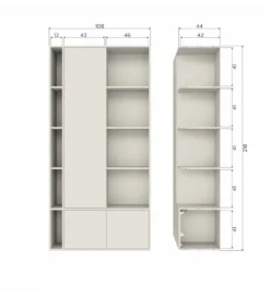 Regał SETTLE 218 cm drewno sosny dust*WOOOD Discount