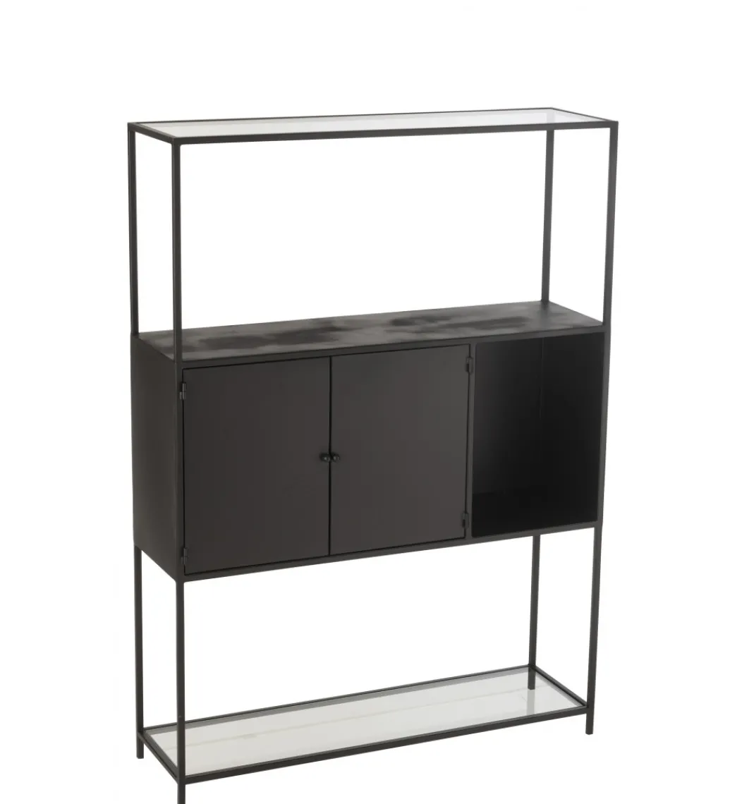 Regał Square 90 cm czarny*J-Line Outlet